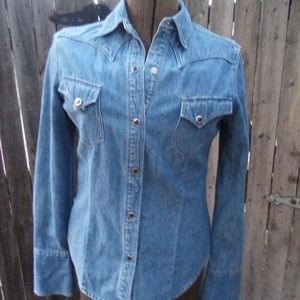 Western denim shirt